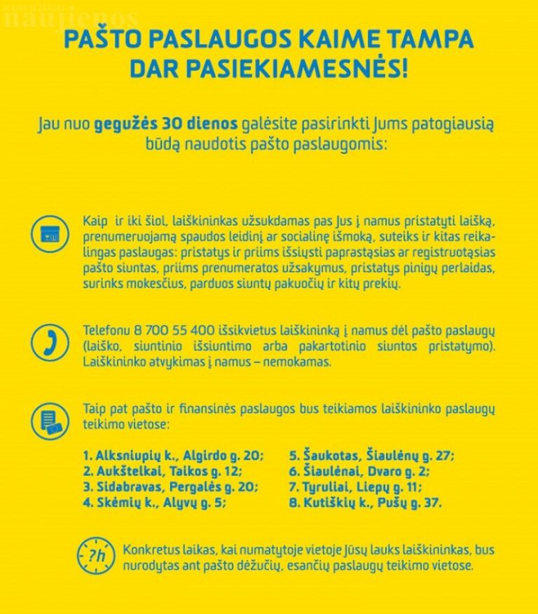 Mobilusis laiškininkas atvyksta