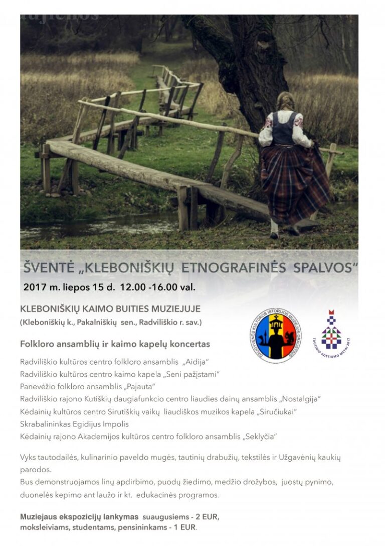 Jau šį savaitgalį kviečia šventė „Kleboniškių etnografinės spalvos“