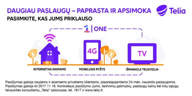 Su „Telia One“ – daugiau greičio, duomenų ir kanalų
