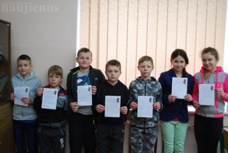 Pociūnėlių mokyklos penktokai parašė „Žinutę Lietuvai“