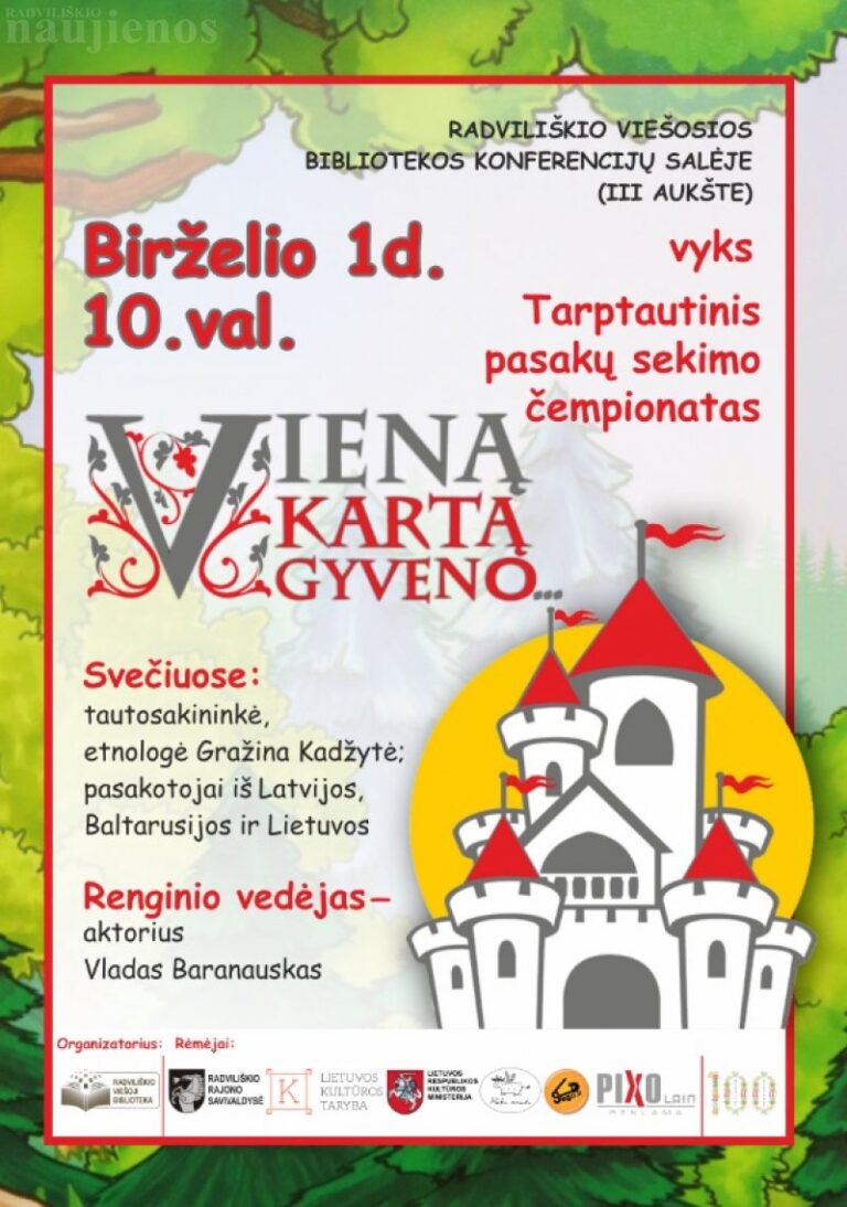 Bibliotekoje vyks pasakų sekimo čempionatas