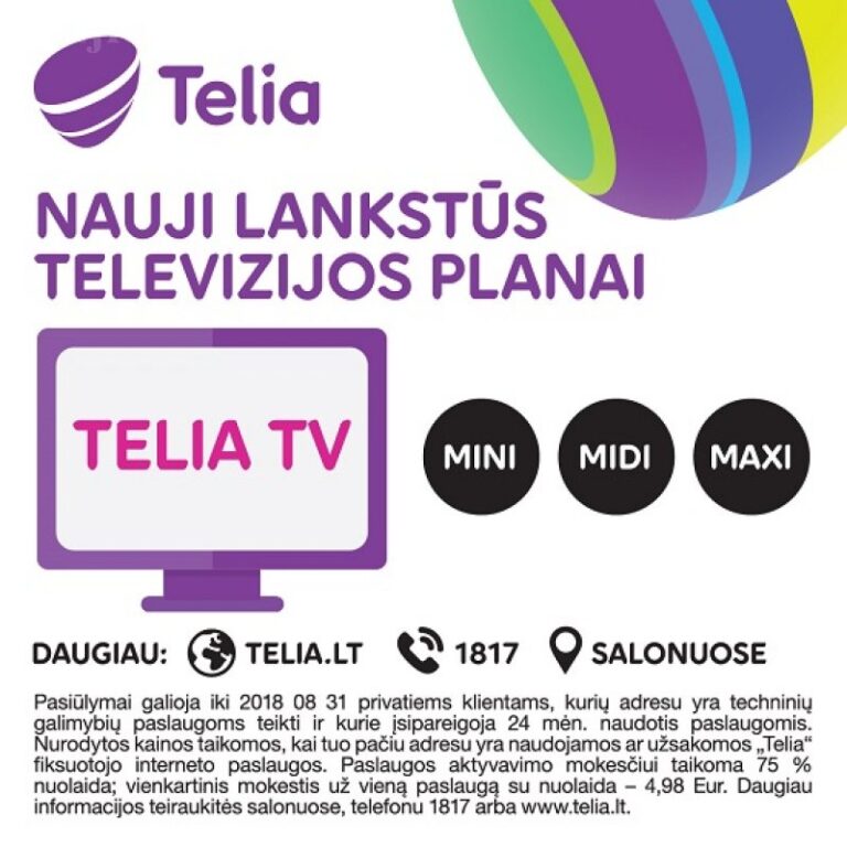 Tai įvyko: „Telia“ išmaniąją TV nuo šiol gali žiūrėti visi