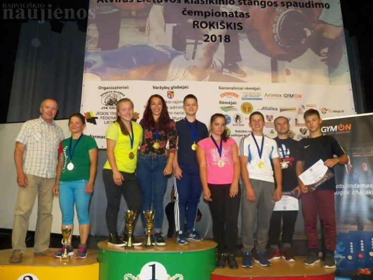 Lietuvos klasikinio štangos spaudimo čempionate iškovota medalių