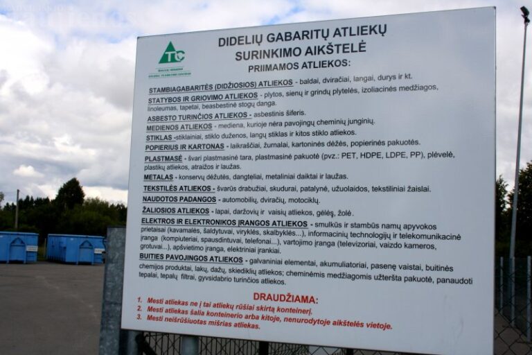 Dėmesio, besitvarkantieji! Didžiąsias atliekas vežkite ir priduokite nemokamai specialiai tam skirtose aikštelėse!