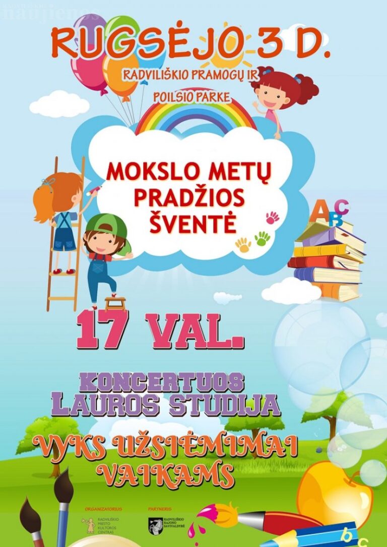 Rugsėjo 3-iąją – mokslo metų pradžios šventė