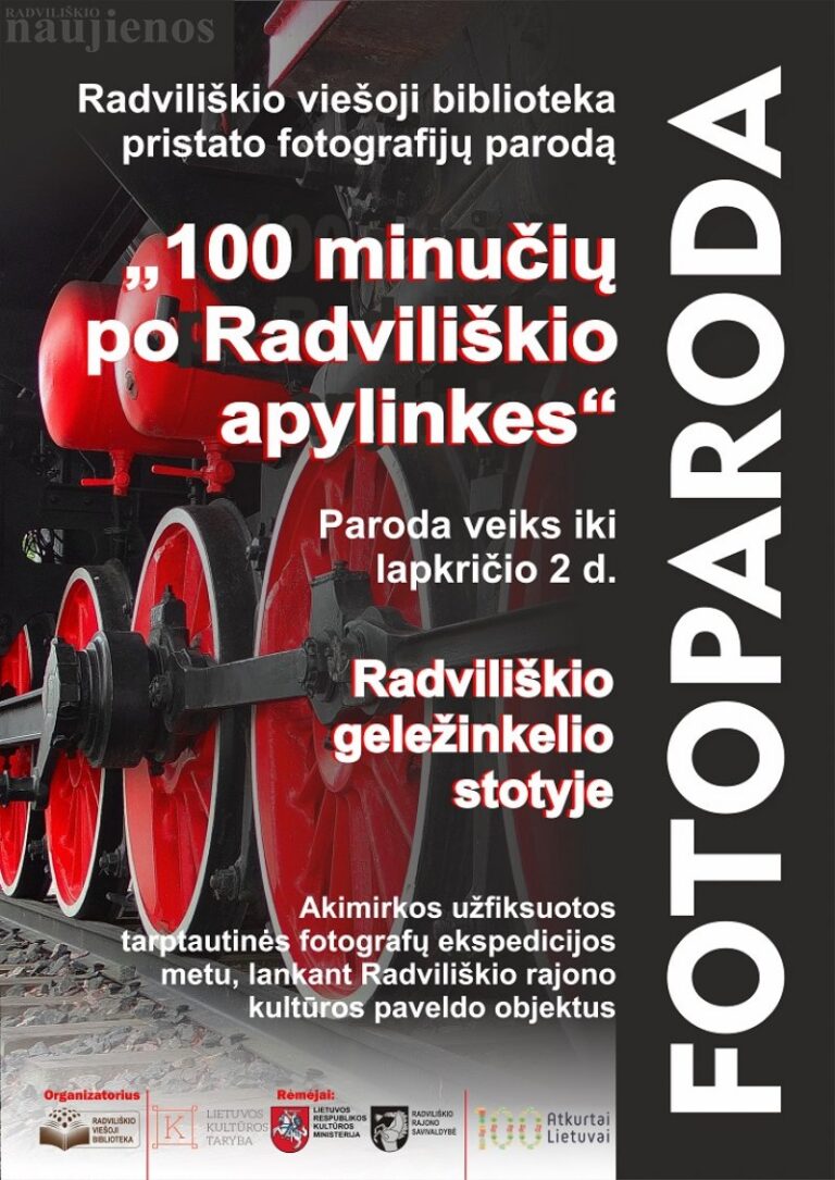 Biblioteka kviečia į parodą „100 minučių po Radviliškio apylinkes“
