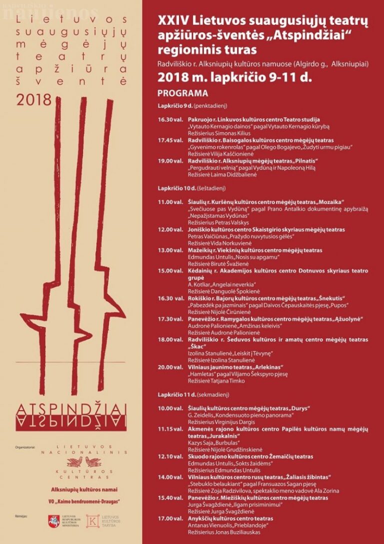 Lietuvos suaugusiųjų teatrų apžiūros-šventės ”Atspindžiai” regioninis turas