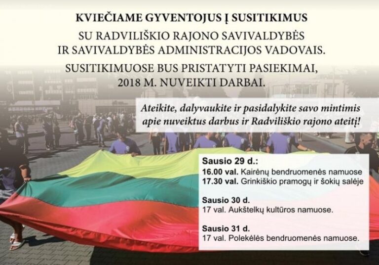 Gyventojai kviečiami į susitikimus su rajono savivaldybės vadovais