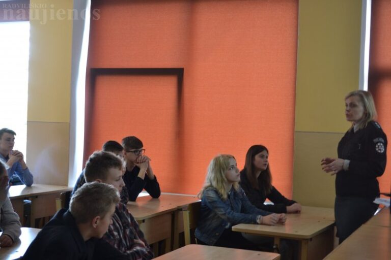 Grinkiškio mokiniams – paskaita apie teisės pažeidimus ir atsakomybę