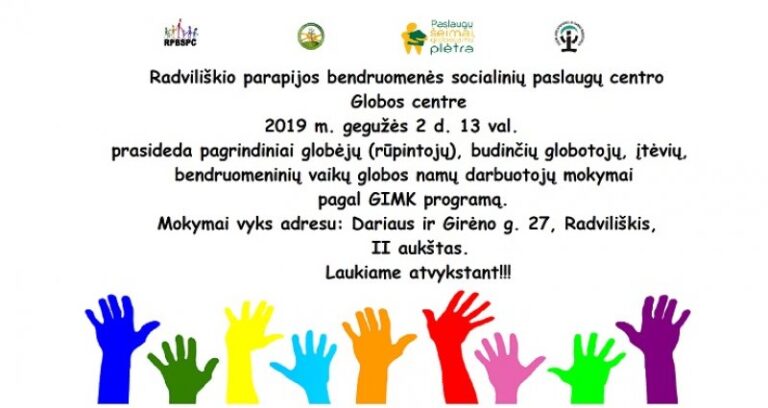 Globėjai, įtėviai ir globos namų darbuotojai kviečiami į mokymus