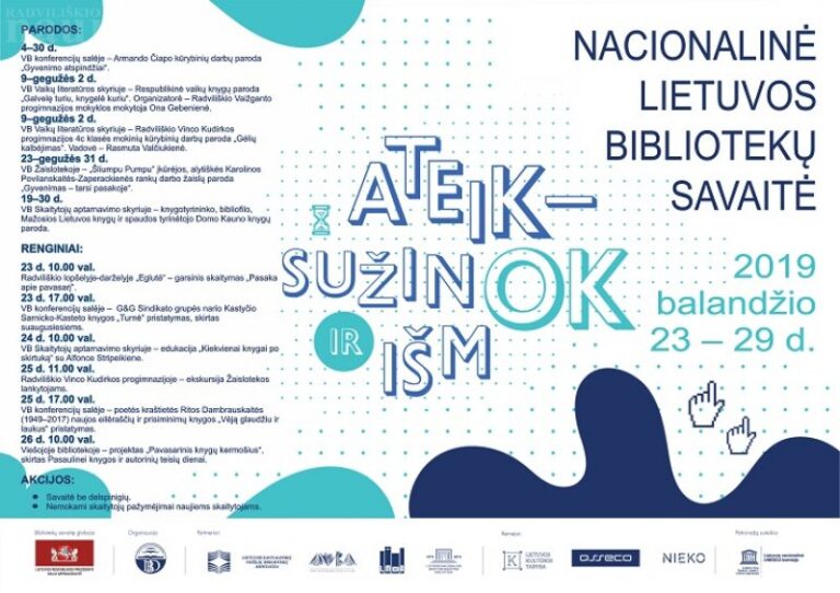 Nacionalinės Lietuvos bibliotekų savaitės renginiai Radviliškio rajone
