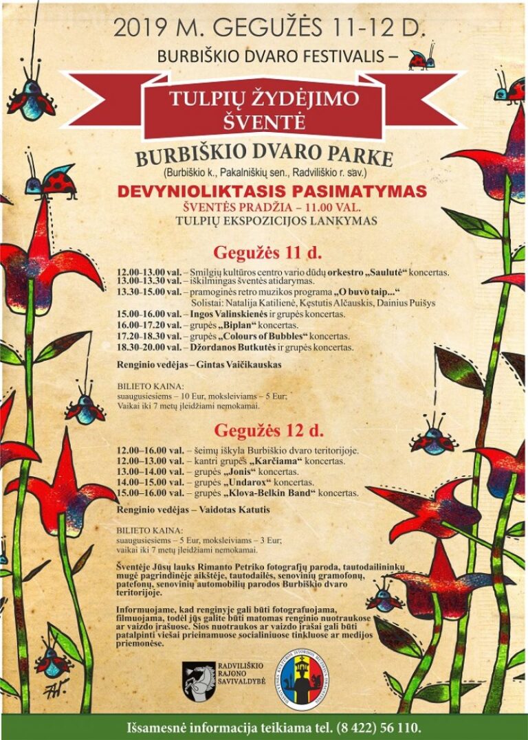 Tulpių žydėjimo šventė – gegužės 11-12 dienomis
