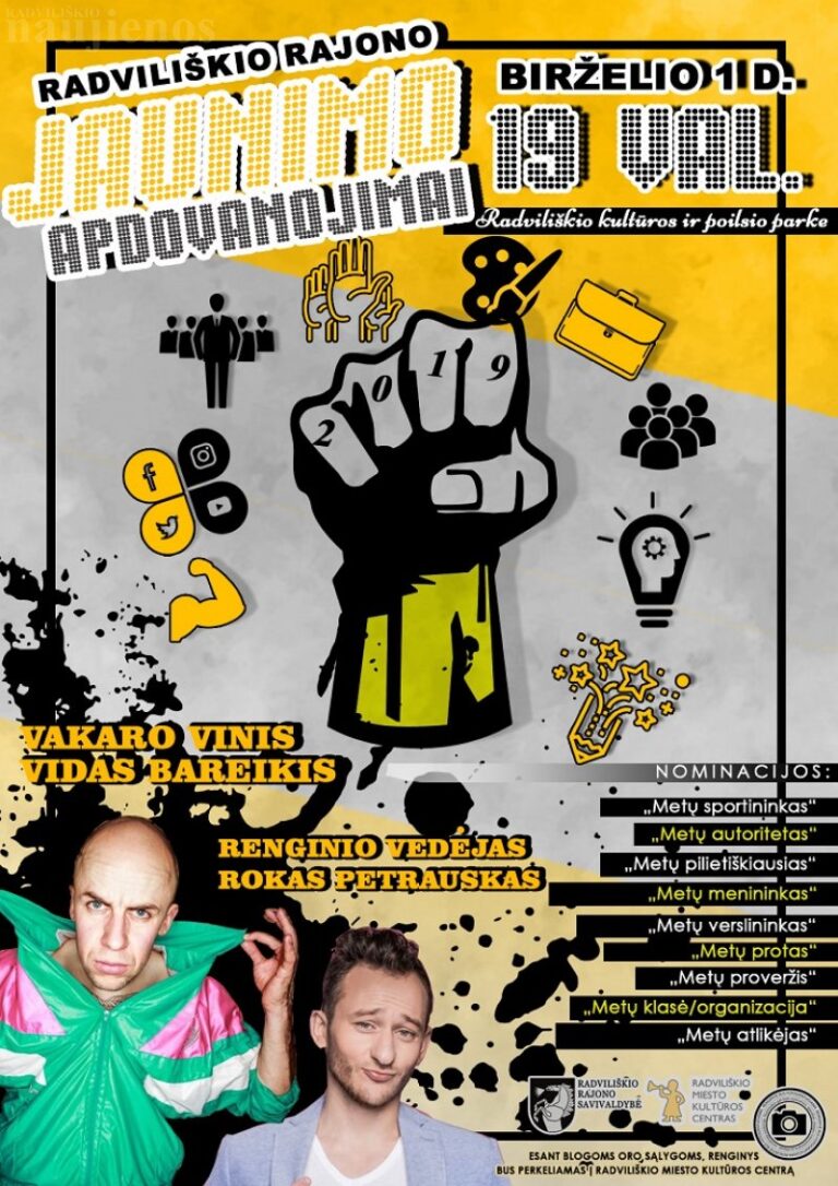 Birželio 1 dieną vyks Radviliškio rajono jaunimo apdovanojimų šventė