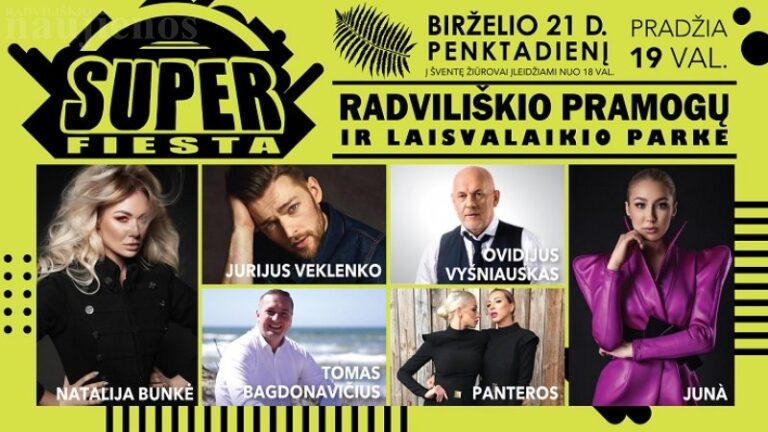 Šį penktadienį Radviliškio pramogų parke – įspūdingas koncertas „Super fiesta“