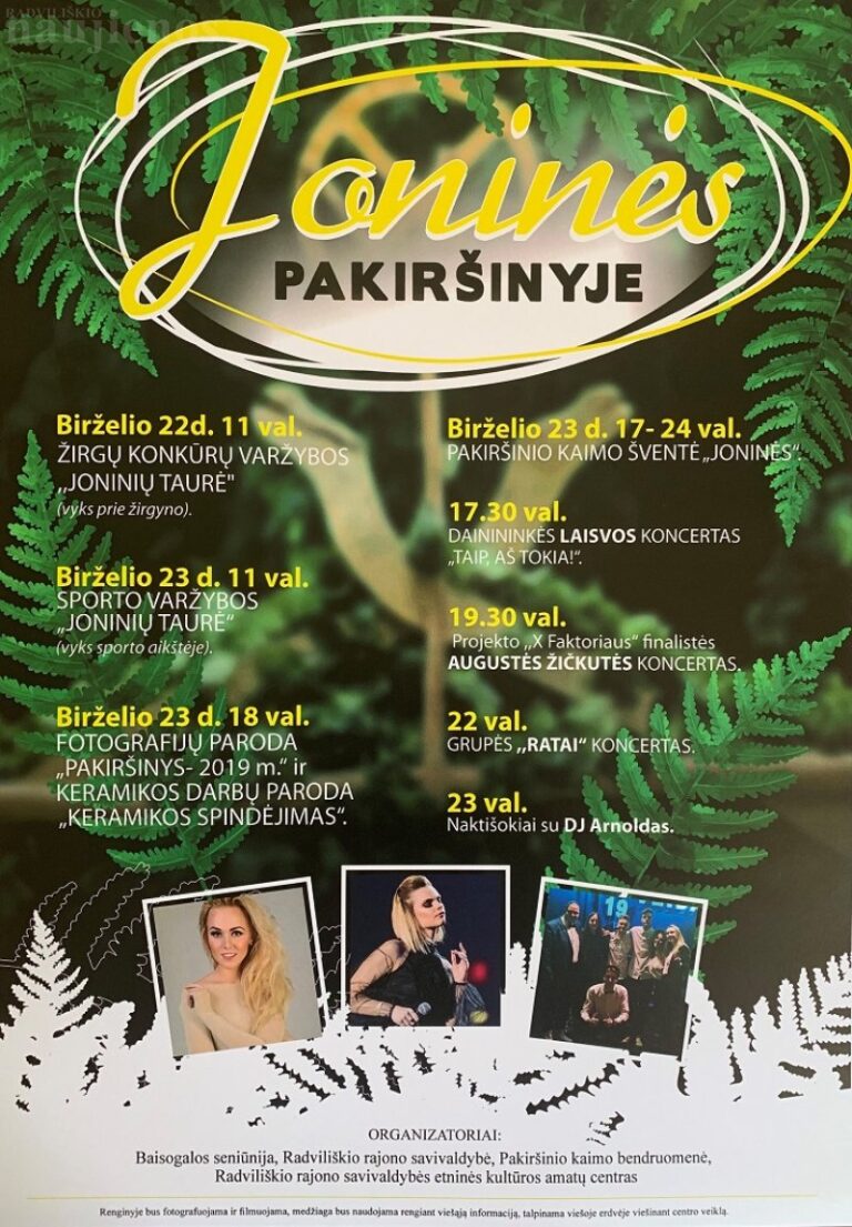 Joninių šventės renginiai Pakiršinyje tęsis net dvi dienas