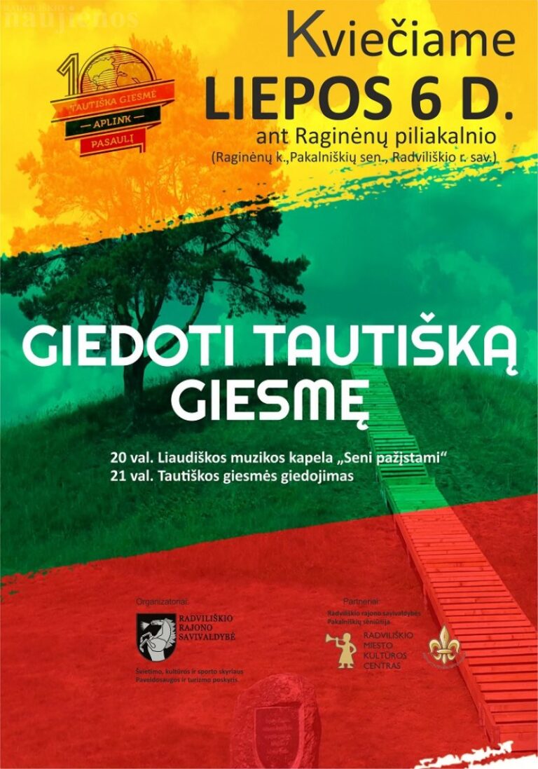 Giedokime Tautišką giesmę ant Raginėnų piliakalnio
