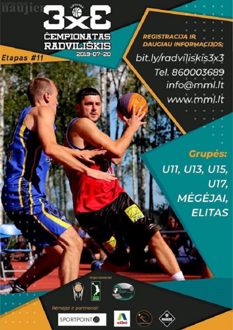 Registruokitės į krepšinio čempionatą 3×3