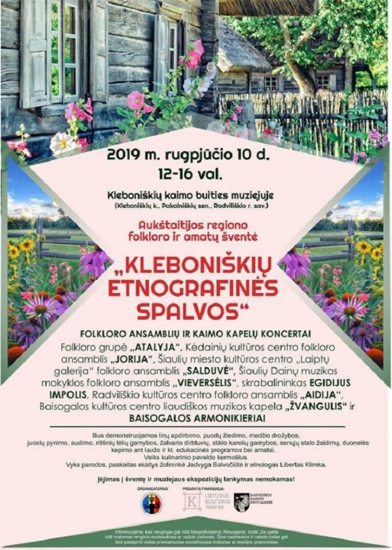 Kleboniškių kaimo buities muziejuje – Aukštaitijos regiono folkloro ir amatų šventė