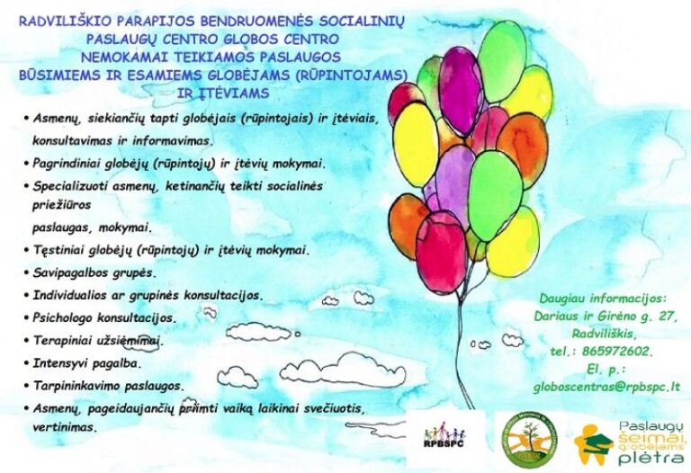 Nemokamos paslaugos esamiems ir būsimiems globėjams