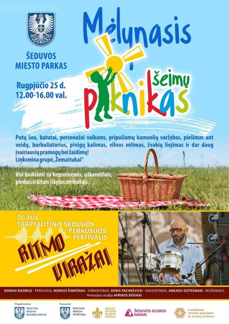 Mėlynasis šeimų piknikas – jau šį sekmadienį