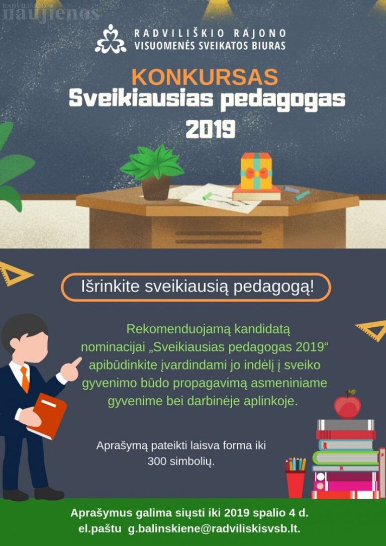 Konkursas „Sveikiausias pedagogas 2019“