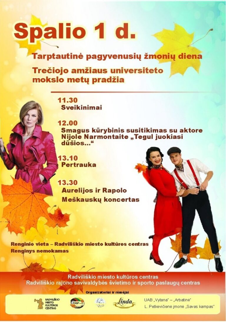 Spalio 1 dieną – Tarptautinė pagyvenusių žmonių diena