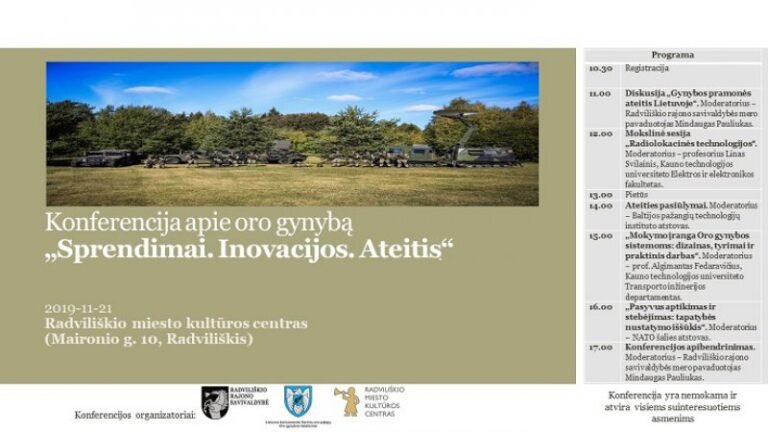 Kultūros centre – konferencija apie oro gynybą