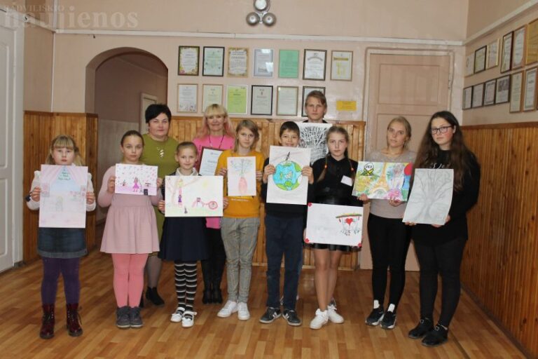 Pociūnėliečiai dalyvavo piešinių konkurse „Kartu mes galime daugiau“