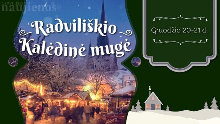 Gruodžio 20 ir 21 dienomis Radviliškio Aušros aikštėje – kalėdinė mugė