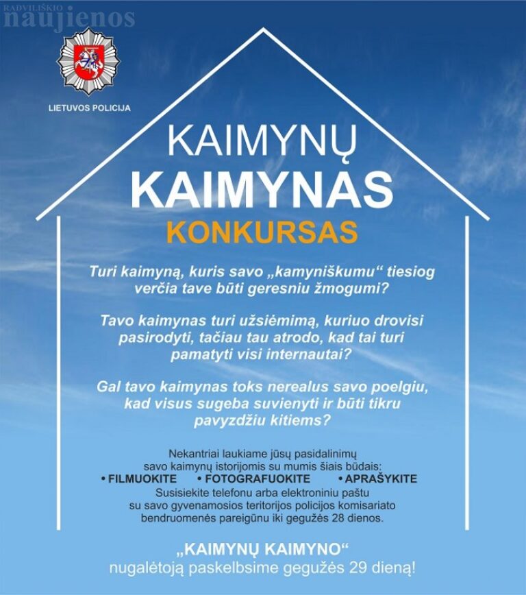 Radviliškio rajono gyventojus policija kviečia išrinkti „kaimynų kaimyną“