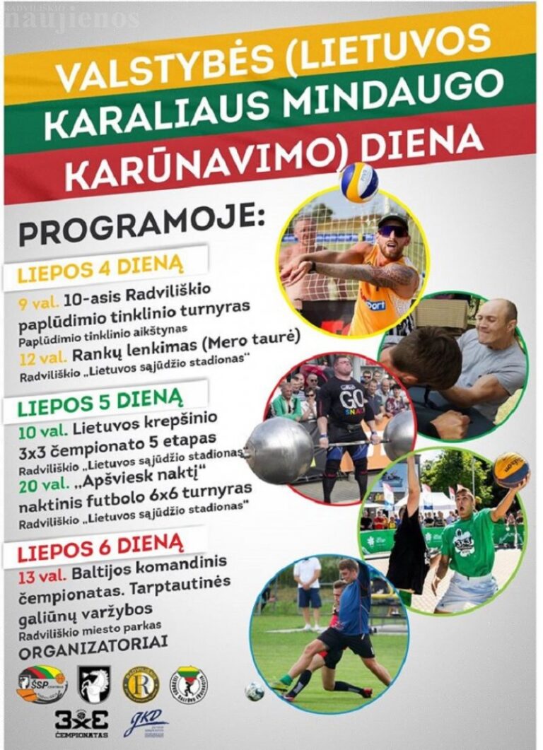 Net tris dienas Radviliškyje vyks įvairiausi sporto renginiai