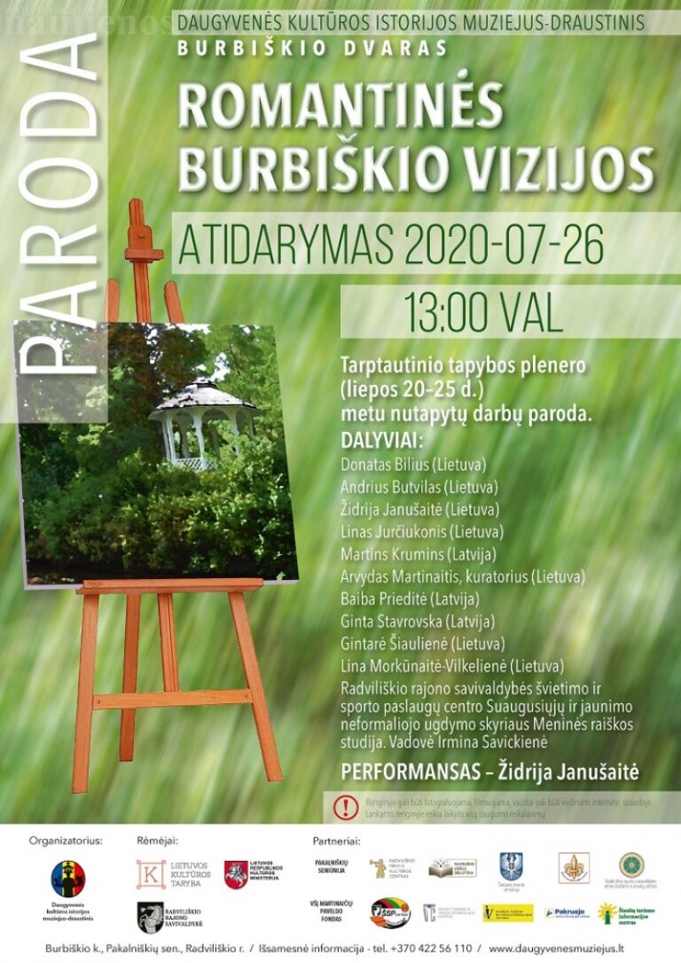 Burbiškio dvare – tapybos pleneras ir jo metu sukurtų darbų paroda