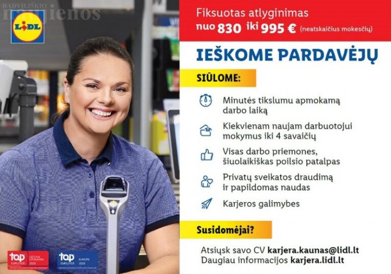 Radviliškyje duris atversiantis ”Lidl” jau ieško pardavėjų