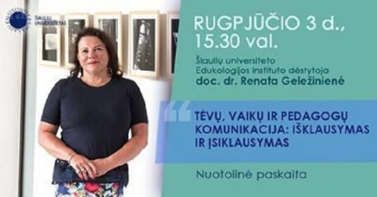 Kviečiame pasiklausyti nemokamos paskaitos „Tėvų, vaikų ir pedagogų komunikacija: išklausymas ir įsiklausymas“