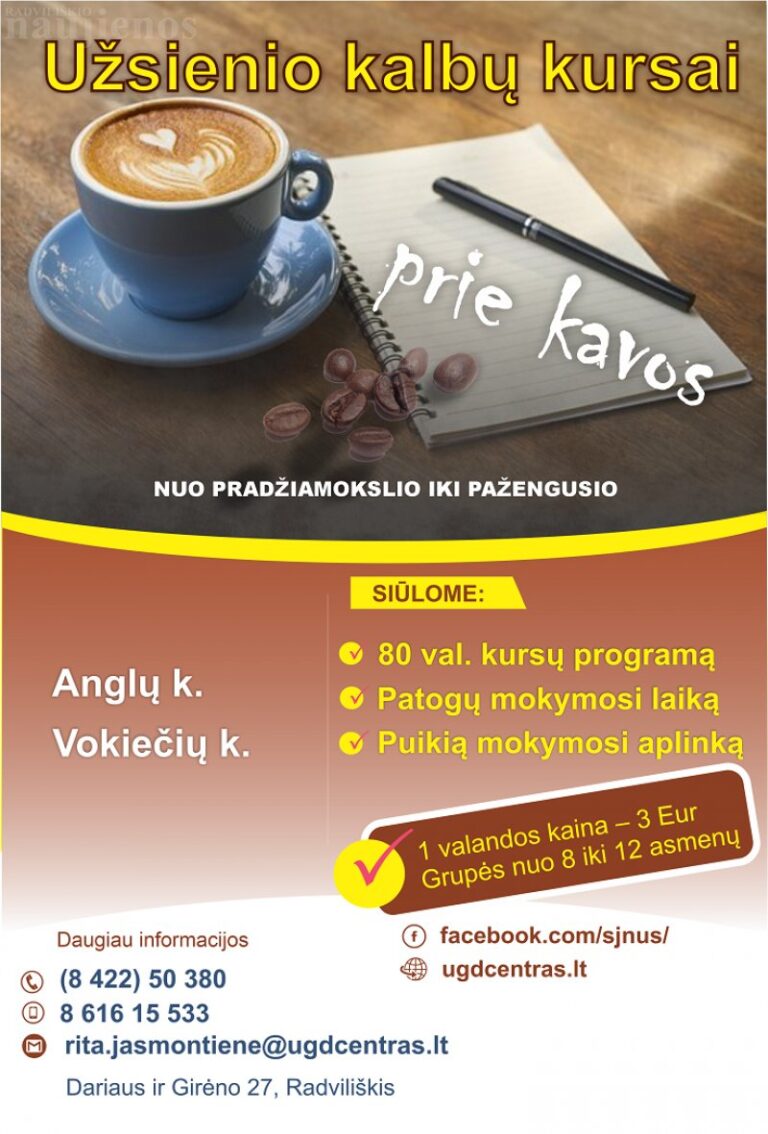 Užsienio kalbų kursai visiems – nuo pradžiamokslio iki pažengusio