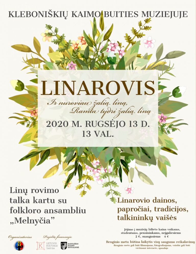 Rugsėjo 13-ąją Kleboniškių kaimo buities muziejuje – Linarovio šventė