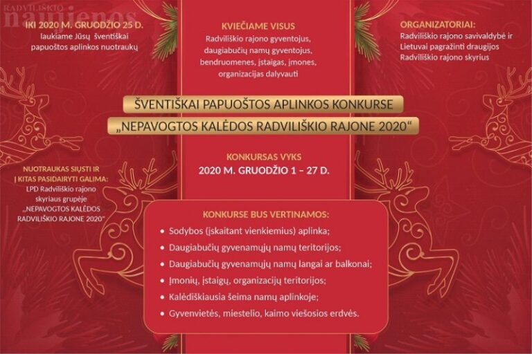 Radviliškio rajone – gražiausios kalėdinės aplinkos konkursai