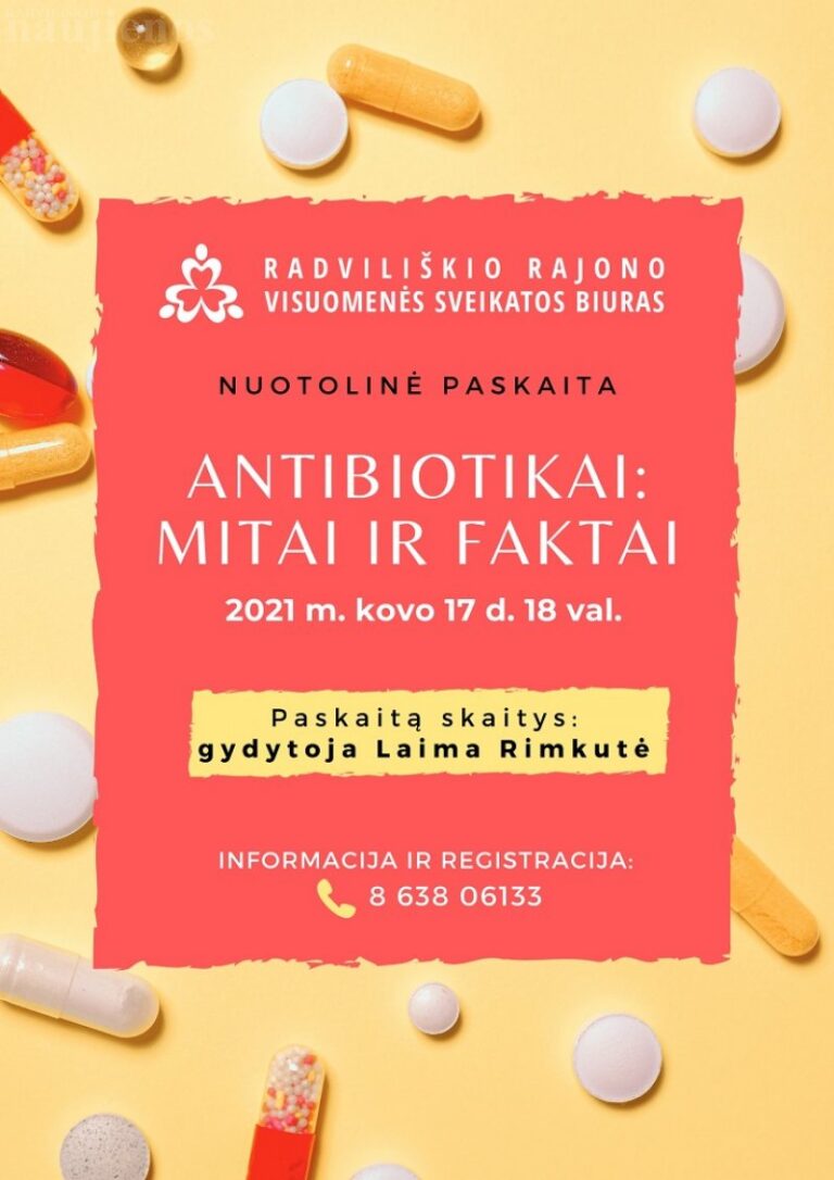 Nuotolinė paskaita „Antibiotikai: mitai ir faktai“