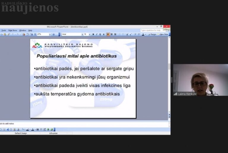 Radviliškiečiams – nuotolinės paskaitos apie antibiotikus