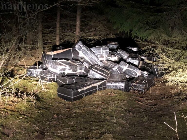 Netoli Vėriškių aptiktas kontrabandos krovinys už 167 tūkstančius eurų