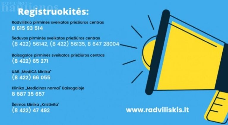 Nuo COVID-19 jau paskiepytas kas penktas Radviliškio rajono gyventojas
