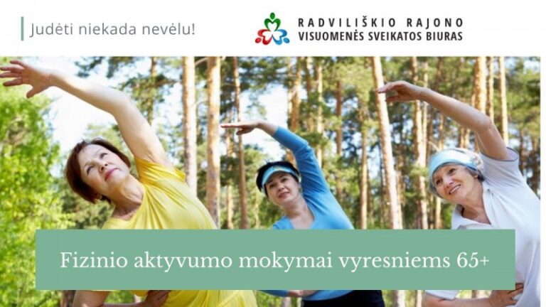 Fizinio aktyvumo skatinimo mokymai vyresnio amžiaus žmonėms Imantuose