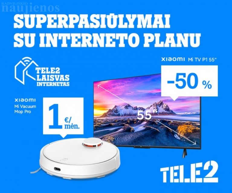 Išskirtiniai „Tele2“ pasiūlymai laikui po darbo namuose ir verslui