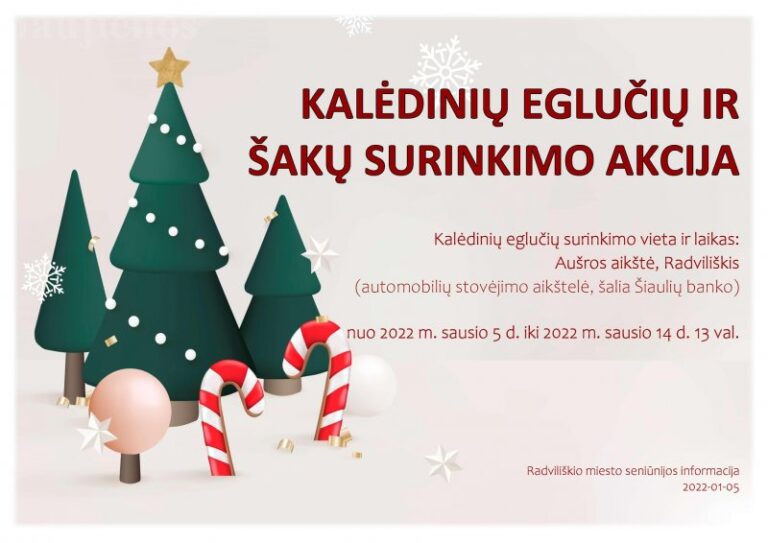 Radviliškiečiai kalėdinėmis eglutėmis kviečiami atsikratyti civilizuotai