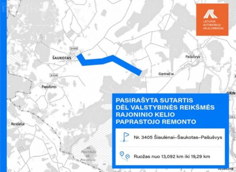 Bus tvarkomas kelio Šiaulėnai-Šaukotas-Pašušvys ruožas