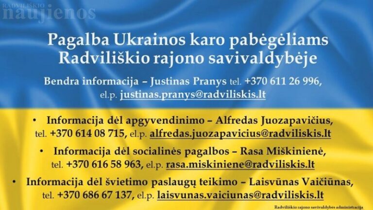 Ieškomi savanoriai padėti ukrainiečiams Radviliškio rajone