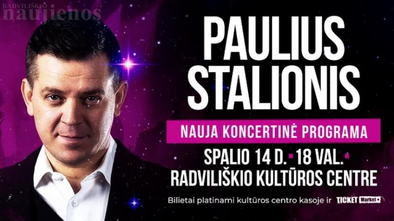 Kviečiame į Pauliaus Stalionio koncertą Radviliškyje!