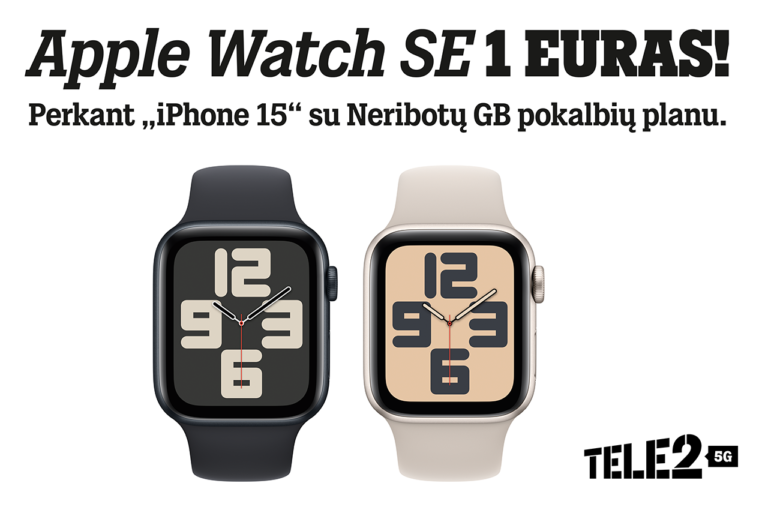 „Tele2“ pristato eSIM paslaugą „Apple“ laikrodžiams: siūlo išskirtinėmis sąlygomis