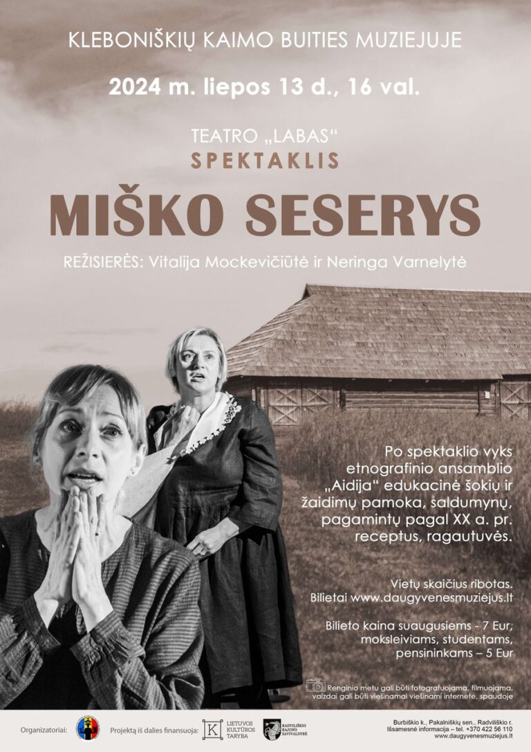 Teatras „Labas“ Kleboniškių kaimo buities muziejuje primins dramatišką pokario istoriją