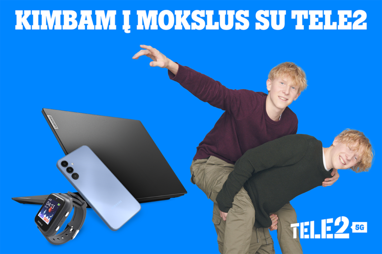 Išmani mokslo metų pradžia su „Tele2“: ypatingi pasiūlymai ruošiant vaikus į mokyklą